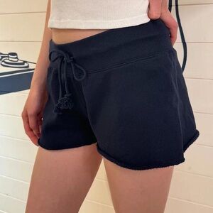 BRANDY MELVILLE Sporty Sweat Shorts Navy Blue One Size